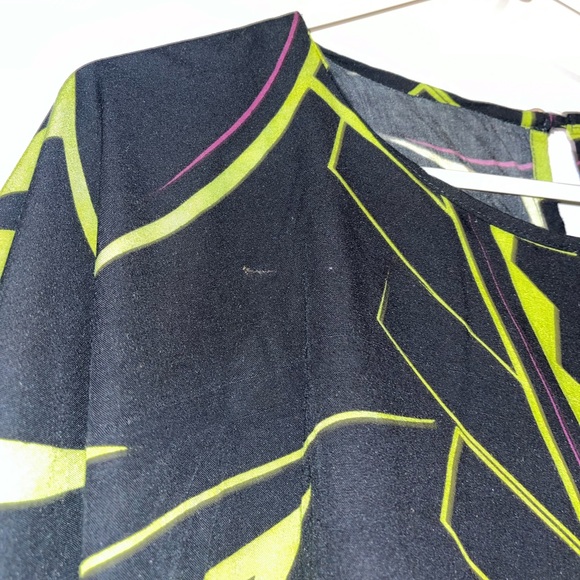 Women's Hawaiian Ciel Blue circle top size small black and green - Picture 5 of 10